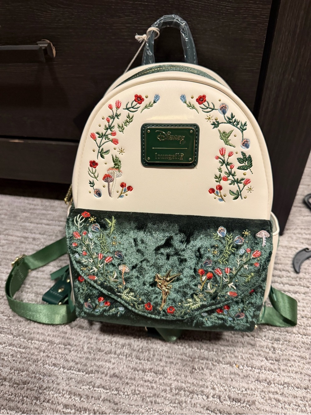 Disney x Loungefly Peter Pan Tinker Bell Exclusive Floral Mini Backpack — NWT